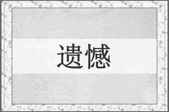 遗憾