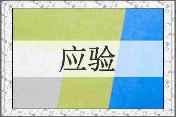 应验