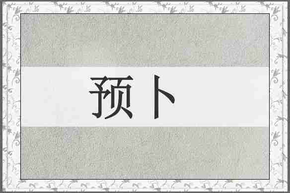预卜