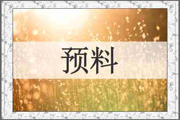 预料