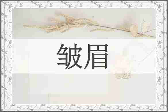 皱眉