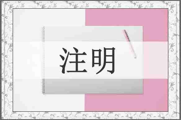 注明