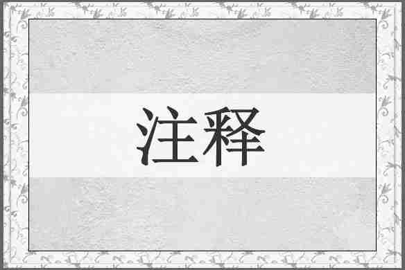 注释