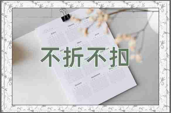成语不折不扣