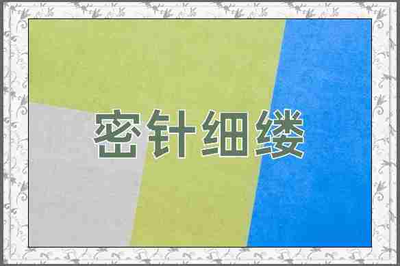成语密针细缕