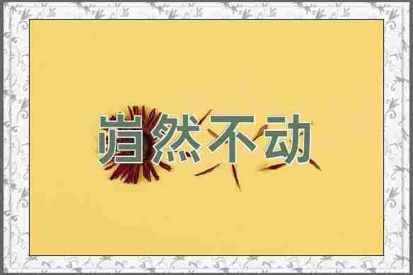成语岿然不动