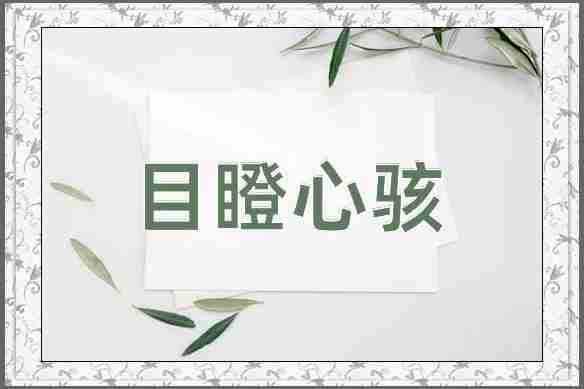 成语目瞪心骇