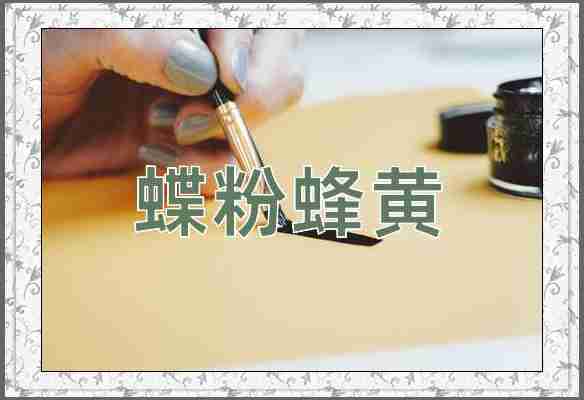 成语蝶粉蜂黄